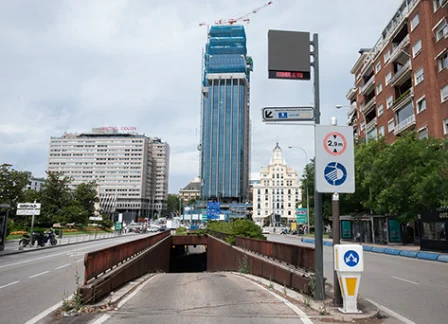 Entrada Parking telpark Plaza de colon en Madrid